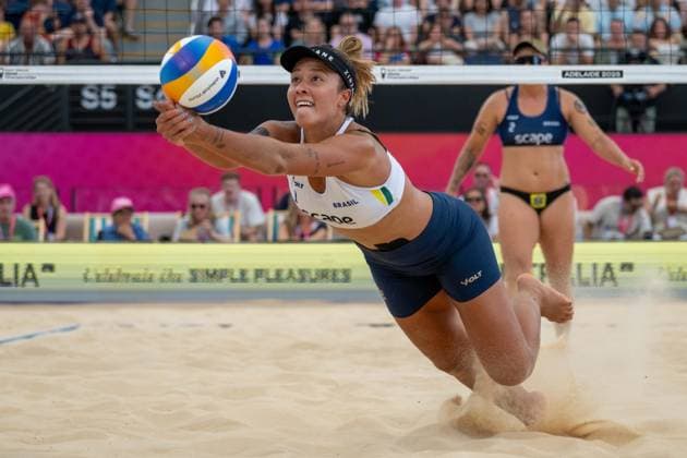 RECORD DATE NOT STATED ADELAIDE, AUSTRALIA - NOVEMBER 23: Thamela Coradello Galil (Player 1 - BRA) during the Beach volleyball, Beachvolleyball World Championships at Adelaide on November 23, 2025 in Adelaide, Australia. Australia Copyright: xBEAUTIFULxSPORTS PeterxWeberx