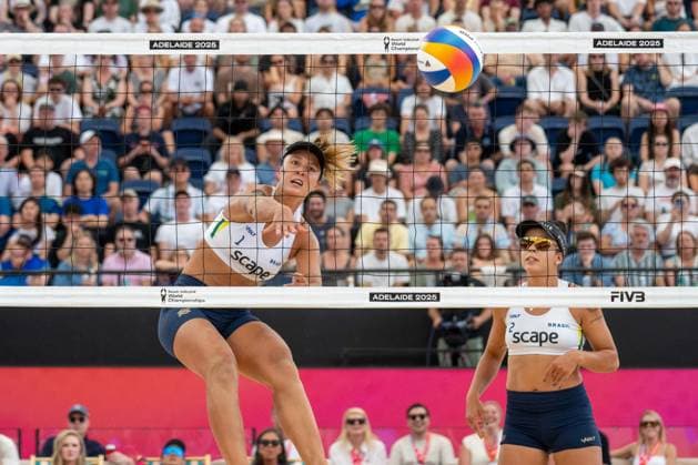RECORD DATE NOT STATED ADELAIDE, AUSTRALIA - NOVEMBER 23: Thamela Coradello Galil (Player 1 - BRA) during the Beach volleyball, Beachvolleyball World Championships at Adelaide on November 23, 2025 in Adelaide, Australia. Australia Copyright: xBEAUTIFULxSPORTS PeterxWeberx