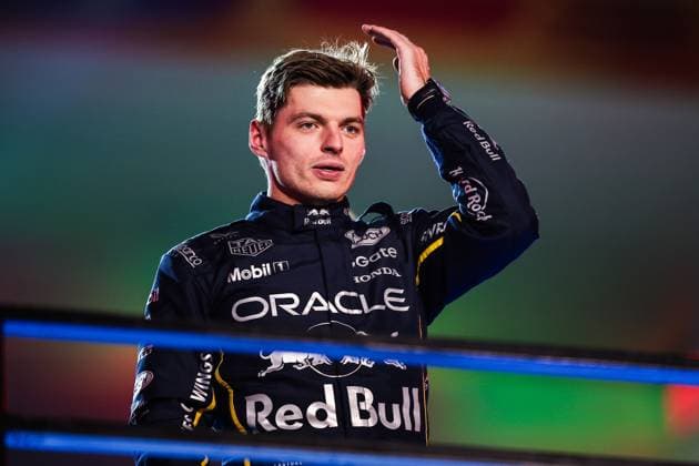F1 - LAS VEGAS GRAND PRIX 2025 VERSTAPPEN Max (ned), Red Bull Racing RB21, portrait podium celebration during the 2025 Formula 1 Las Vegas Grand Prix, 22th round of the 2025 FIA Formula One World Championship, WM, Weltmeisterschaft from November 21 to 23, 2025 on the Las Vegas Strip Circuit, in Paradise, Nevada, United States of America - ParadiseUnited States  Copyright: xEricxAlonsox