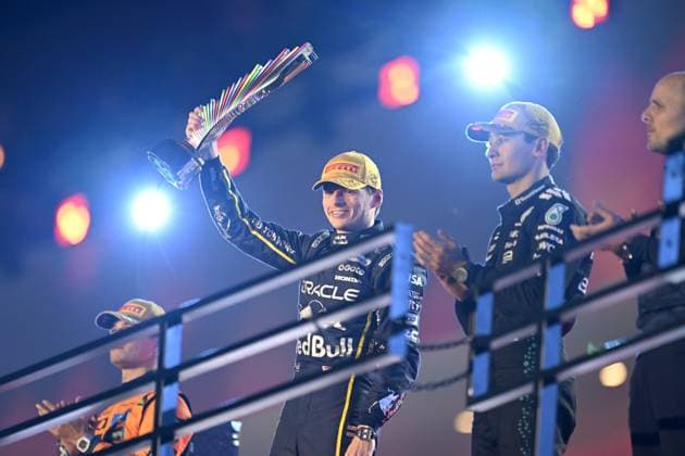 Formula 1 Grand Prix of Las Vegas 2025 - Max Verstappen LAS VEGAS, NEVADA - NOVEMBER 22: Max Verstappen of Oracle Red Bull Racing won the race during the Formula 1 Grand Prix 2025 of Las Vegas at Las Vegas Strip Circuit on November 22, 2025 in Las Vegas, Nevada, United States. Tayfun Coskun Anadolu Las Vegas United States. Editorial use only. Please get in touch for any other usage.  Copyright: x2025xAnadoluxTayfunxCoskunx