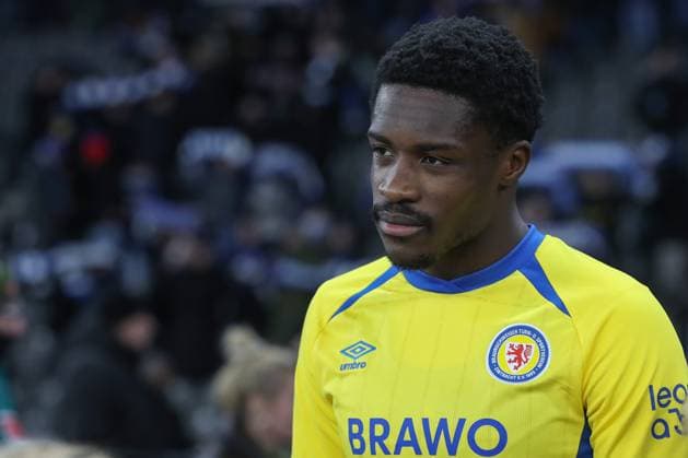21.11.2025, xtgx, Fussball 2. Bundesliga, Hertha BSC Berlin - Eintracht Braunschweig emspor, v.l. Christian Conteh (Braunschweig, 32) Portrait, Portraet, Einzelbild (DFL DFB REGULATIONS PROHIBIT ANY USE OF PHOTOGRAPHS as IMAGE SEQUENCES and or QUASI-VIDEO) Berlin
