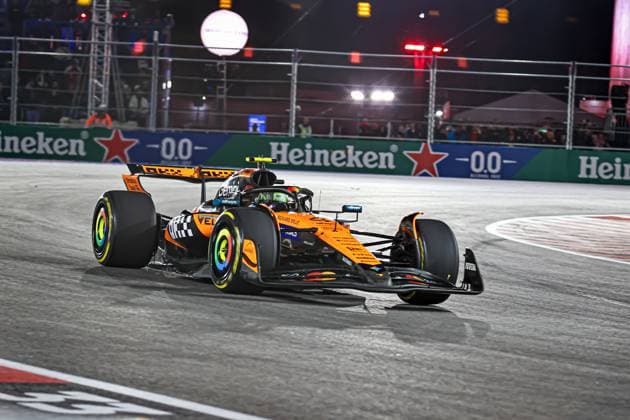 Lando Norris (GBR) - McLaren Formula 1 Team - McLaren MCL39 - Mercedes during the Sunday of the Formula 1 Heineken Las Vegas Grand Prix 2025 at Las Vegas Strip Circuit, ahead of Round 22 of 24 of the 2025 FIA Formula One World Championship, WM, Weltmeisterschaft (November 20-23, 2025). Formula 1 Heineken Las Vegas Grand Prix 2025