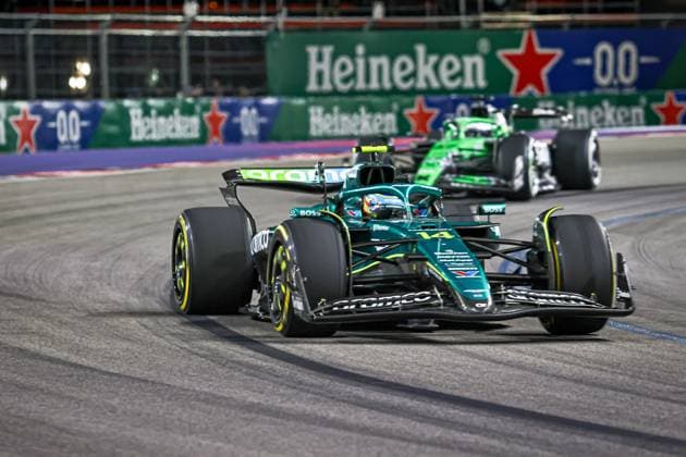 Fernando Alonso (ESP) - Aston Martin Aramco F1 Team - Aston Martin AMR25 - Mercedes during the Sunday of the Formula 1 Heineken Las Vegas Grand Prix 2025 at Las Vegas Strip Circuit, ahead of Round 22 of 24 of the 2025 FIA Formula One World Championship, WM, Weltmeisterschaft (November 20-23, 2025). Formula 1 Heineken Las Vegas Grand Prix 2025