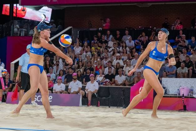 RECORD DATE NOT STATED ADELAIDE, AUSTRALIA - NOVEMBER 23: Kristen Nuss (Player 1 - USA), Taryn Brasher (Player 2 - USA) during the Beach volleyball, Beachvolleyball World Championships at Adelaide on November 23, 2025 in Adelaide, Australia. Australia Copyright: xBEAUTIFULxSPORTS PeterxWeberx