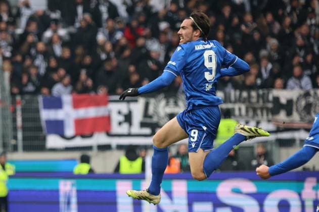 23.11.2025, Fussball, Herren, 2. Bundesliga, Saison 2025 2026, Karlsruher SC - SV 07 Elversberg, Torjubel zum 1:1, Torschütze: Roko Simic (Karlsruher SC) Karlsruhe BBBank Wildpark Baden-Württemberg Deutschland (DEU) Copyright: xSebastianxBachx
