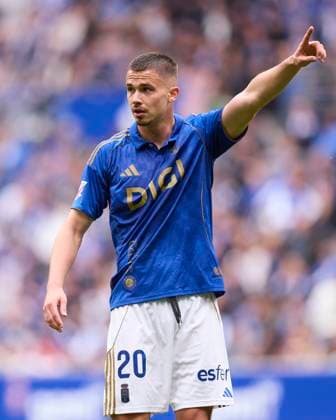 Real Oviedo v Rayo Vallecano - LaLiga EA Sports Leander Dendoncker of Real Oviedo reacts during the LaLiga EA Sports match between Real Oviedo and Rayo Vallecano at Carlos Tartiere on November 23, 2025, in Oviedo, Spain. Oviedo Carlos Tartiere Asturias Spain RL_ROVvRAYV_000083 Copyright: xRicardoxLarreinax