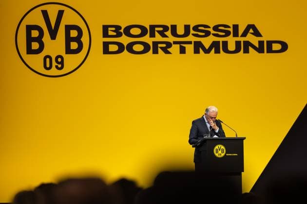 23.11.2025, Fussball, Saison 2025 2026, 1. Bundesliga, Mitgliederversammlung Borussia Dortmund, Präsident Dr. Reinhold Lunow (Borussia Dortmund) mit seiner letzen Rede, Dortmund Messe Wetsfalenhalle NRW Deutschland xRHR-FOTO DEx Copyright: DennisxEwert RHR-FOTOx RHR-FOTO DE