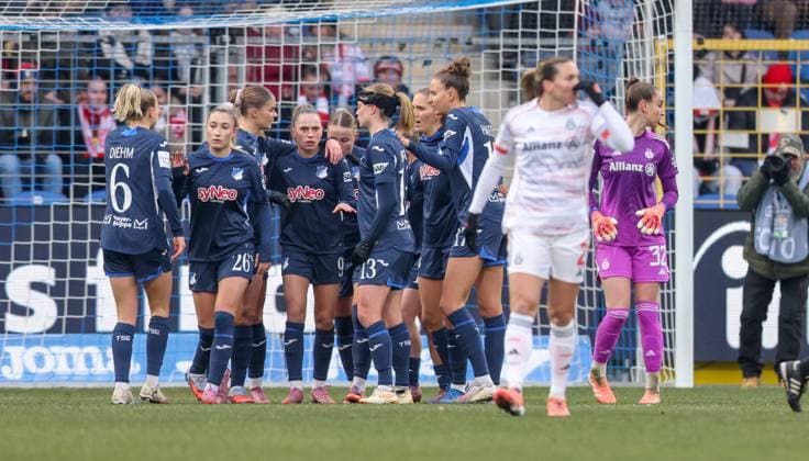 DEU, Hoffenheim, TSG Hoffenheim vs FC Bayern München, Google Pixel Bundesliga, DFB, Saison 2526, Dietmar-Hopp-Stadion, 11. Spieltag, im Bild: Vanessa Diehm (Hoffenheim 6) erzielt das Tor zum 1:0, Jubel und Freude DFB DFL REGULATIONS PROHIBIT ANY USE OF PHOTOGRAPHS AS IMAGE SEQUENCES AND OR QUASI-VIDEO, 23.11.2025, Copyright: HMBxMedia HendrikxHamelau