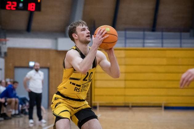 Simon Feneberg (Porsche BBA, 20) GER, Porsche BBA Ludwigsburg - CATL Basketball Loewen Erfurt, 2. Barmer Basketball Bundesliga, ProB Sued, Saison 2025 2026, 23.11.2025 GER, Porsche BBA Ludwigsburg - CATL Basketball Loewen Erfurt, 2. Barmer Basketball Bundesliga, ProB Sued, Saison 2025 2026, 23.11.2025 Ludwigsburg Copyright: xSandyxDinkelackerx EP_EER