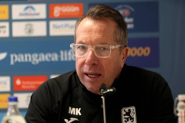 Fussball, Herren, 3.Liga, Saison 2025 2026, TSV 1860 München - 1.FC Saarbrücken, Grünwalder Stadion Markus Kauczinski, Trainer (TSV 1860 München) auf der Pressekonferenz