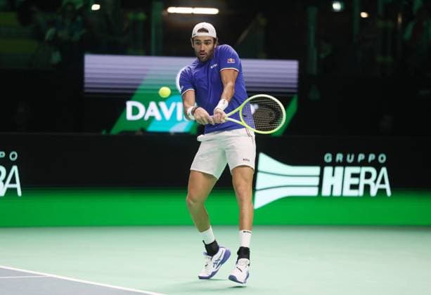 Tennis, DAVIS CUP FINAL 2025, Italy vs Spain, Matteo Berrettini (ITA), Bologna, Italy, November 23, 2025. Photo Felice Calabro  Copyright: xFelicexCalabro x xipa-agency.netx xFELICExCALABRO x IPA_Agency_IPA68296918