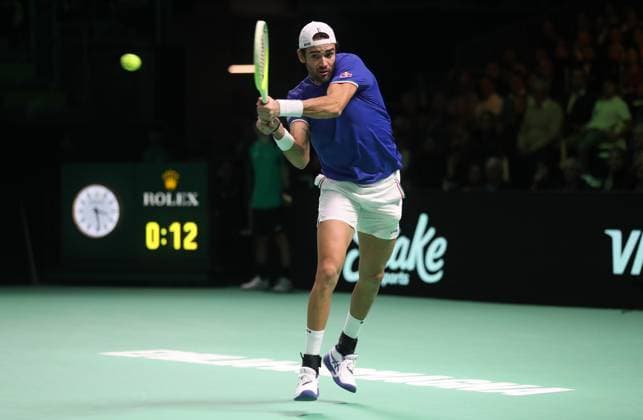 Tennis, DAVIS CUP FINAL 2025, Italy vs Spain, Matteo Berrettini (ITA), Bologna, Italy, November 23, 2025. Photo Felice Calabro  Copyright: xFelicexCalabro x xipa-agency.netx xFELICExCALABRO x IPA_Agency_IPA68296924