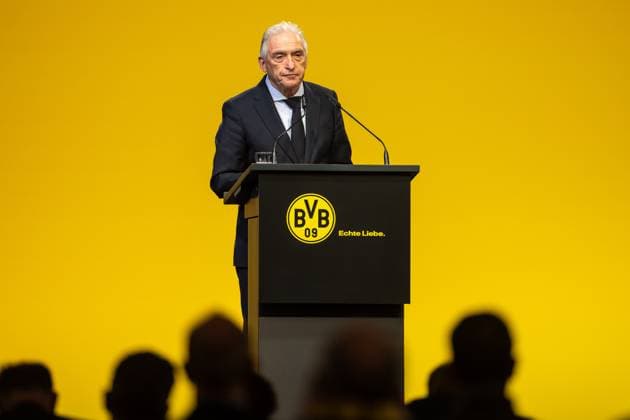 23.11.2025, Fussball, Saison 2025 2026, 1. Bundesliga, Mitgliederversammlung Borussia Dortmund, Präsident Dr. Reinhold Lunow (Borussia Dortmund) mit seiner letzen Rede, Dortmund Messe Wetsfalenhalle NRW Deutschland xRHR-FOTO DEx Copyright: DennisxEwert RHR-FOTOx RHR-FOTO DE