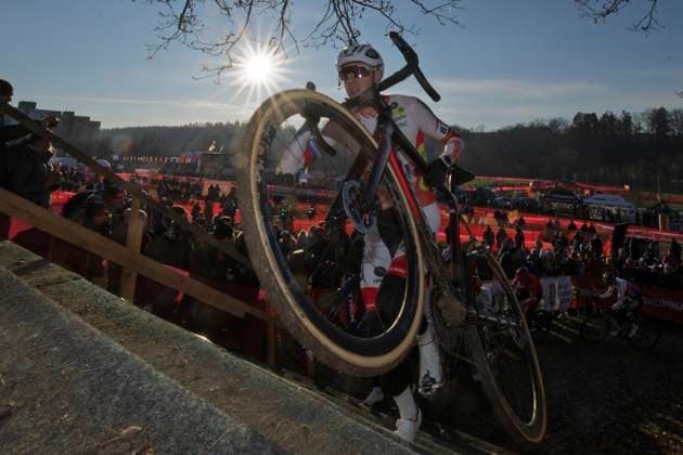 Michael Vanthourenhout from Belgium competes in the UCI Cyclo-cross World Cup race, category Elite Men, in Tabor, Czech Republic, on November 23, 2025. (CTKxPhoto VaclavxPancer) CTKPhotoP2025112304304  CTKPhotoP2025112304304