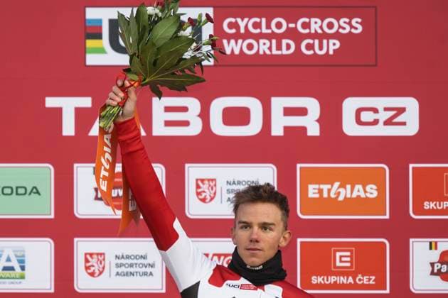 Thibau Nys from Belgium won the UCI Cyclo-cross World Cup race, category Elite Men, in Tabor, Czech Republic, on November 23, 2025. (CTKxPhoto VaclavxPancer) CTKPhotoP2025112304344  CTKPhotoP2025112304344