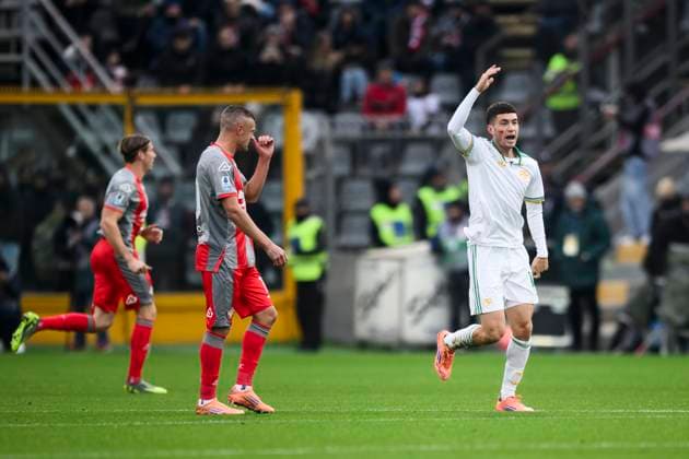 AS Roma v US Cremonese - Serie A Matias Soule of AS Roma celebrates after scoring the opening goal during the Serie A football match between AS Roma and US Cremonese. Cremona Italy Copyright: xNicolòxCampox