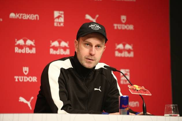 Deutschland: Fussball Bundesliga 2025 26, 11. Spieltag - RB Leipzig vs SV Werder Bremen - Red Bull Arena -Stadion (Leipzig): Pressekonferenz des Trainers Ole Werner (Trainer RB Leipzig) Leipzig Copyright: xAymanxAlahmedx