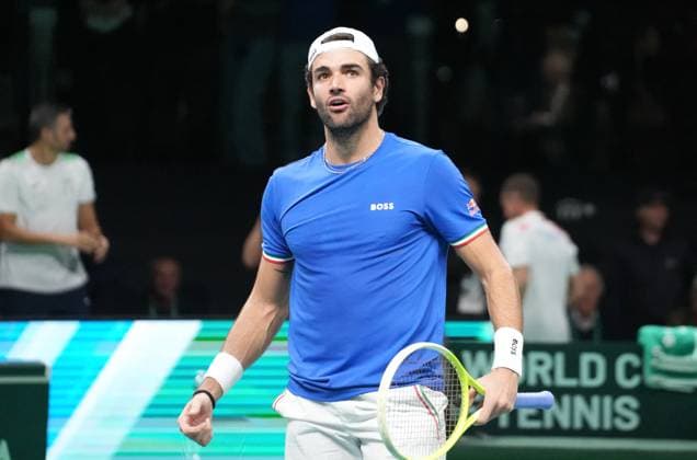 Davis Cup 2025 - Top 8 - Italy Matteo Berrettini of Italia during Davis Cup 2025, Final 8, Tennis event on November 23, 2025 in Bologna, Italy. Photo by Laurent Lairys ABACAPRESS.COM Bologna Italy  Copyright: xLairysxLaurent ABACAx