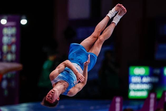 FIG Artistic Gymnastics Junior World Championships Arsenii Dukhno of Russia in action during the Men s Floor Exercise finals at the Artistic Gymnastics Junior World Championships in Pasay City, Manila, Philippines on November 23, 2025. Manila PHILIPPINES  Copyright: xMatrixxImagesx xMarkxCristinox