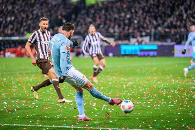 Fußball I Herren I Saison 2025-2026 I Bundesliga I 11. Spieltag I FC St. Pauli - 1. FC Union Berlin I 23.11.2025 Oliver Burke (7, 1. FC Union Berlin) Hamburg Millerntor-Stadion Hamburg Deutschland Copyright: xLobecax xHenningxRohlfsx