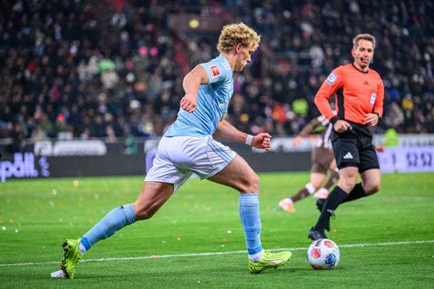 Fußball I Herren I Saison 2025-2026 I Bundesliga I 11. Spieltag I FC St. Pauli - 1. FC Union Berlin I 23.11.2025 Leopold Querfeld (14, 1. FC Union Berlin) Hamburg Millerntor-Stadion Hamburg Deutschland Copyright: xLobecax xHenningxRohlfsx