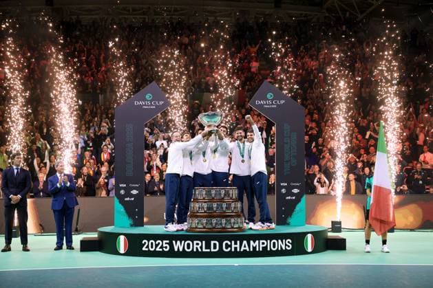 TENNIS - Internazionali di Tennis - Davis Cup - Final Eight Italy wins the Davis Cup 2025 during Davis Cup - Final Eight, International Tennis match in Bologna, Italy, November 23 2025 Bologna Italy  Copyright: xIPAxSport ABACAx