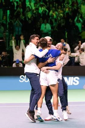 TENNIS - Internazionali di Tennis - Davis Cup - Final Eight Italy wins the Davis Cup 2025 during Davis Cup - Final Eight, International Tennis match in Bologna, Italy, November 23 2025 Bologna Italy  Copyright: xIPAxSport ABACAx