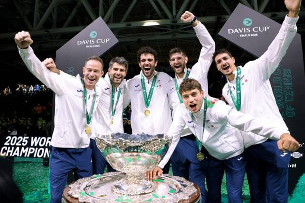 TENNIS - Internazionali di Tennis - Davis Cup - Final Eight Italy wins the Davis Cup 2025 during Davis Cup - Final Eight, International Tennis match in Bologna, Italy, November 23 2025 Bologna Italy  Copyright: xIPAxSport ABACAx
