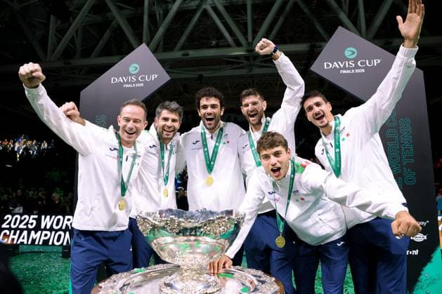 TENNIS - Internazionali di Tennis - Davis Cup - Final Eight Italy wins the Davis Cup 2025 during Davis Cup - Final Eight, International Tennis match in Bologna, Italy, November 23 2025 Bologna Italy  Copyright: xIPAxSport ABACAx