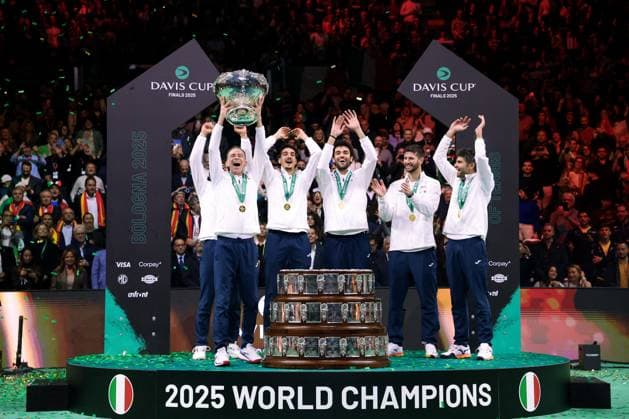 TENNIS - Internazionali di Tennis - Davis Cup - Final Eight Italy wins the Davis Cup 2025 during Davis Cup - Final Eight, International Tennis match in Bologna, Italy, November 23 2025 Bologna Italy  Copyright: xIPAxSport ABACAx