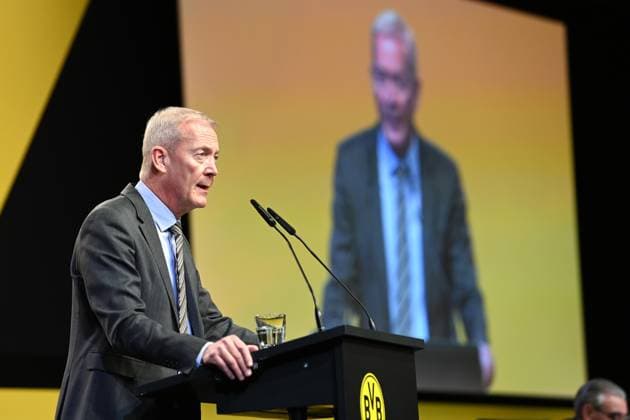 Thomas TRESS, Treß, Vorstandsmitglied, Finanzvorstand, CFO, Hauptversammlung der Borussia Dortmund GmbH & Co. KGaA, Dortmunder Westfalenhalle, 24.11.2025 oÂ