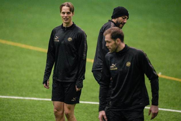 Bodo Glimt training Bodo 20251124 Ulrik Saltnes at the indoor training of Bodo Glimt in Nordlandshallen the day before the Champions League football match against Juventus Photo Stian Lysberg Solum NTB Bodo Norway EDITORIAL USE ONLY RESTRICTED USE FOR BETTING COMPANIES  Copyright: xStianxLysbergxSolumx xNTBx