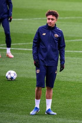 LEVERKUSEN, GERMANY - 24 NOVEMBER, 2025: Elise Ben Seghir - The practice of Bayer 04 Leverkusen before UEFA Champions League match vs Manchester City at BayArena.  Copyright: xVITALIIxKLIUIEVx