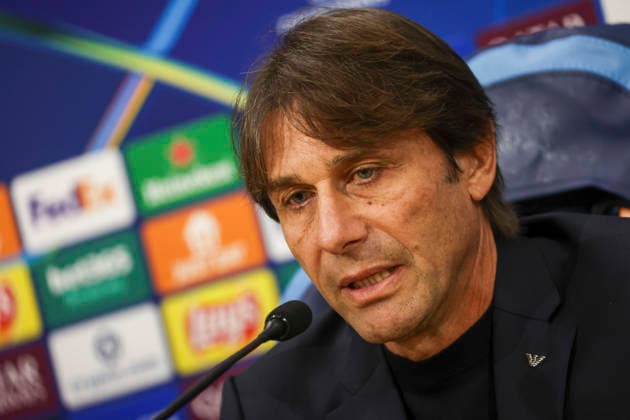 press conference, PK, Pressekonferenz SSC Napoli Napoli™s Italian coach Antonio Conte during the SSC Napoli press conference the day before the Champions League football match against Qarabag Futbol Klubu at the Diego Armando Maradona stadium in Napoli on 24 November, 2025. CDL12532 Copyright: xAntonioxBalascox