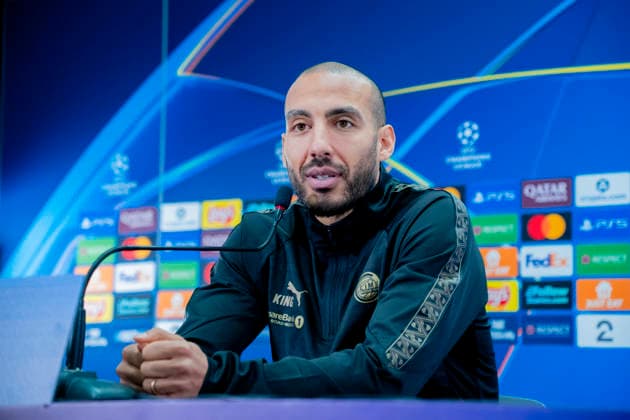 Bodo Glimt press conference Bodo 20251124 Haitam Aleesami at the press conference for Bodo Glimt in Nordlandshallen the day before the Champions League football match against Juventus Photo Stian Lysberg Solum NTB Bodo Norway EDITORIAL USE ONLY RESTRICTED USE FOR BETTING COMPANIES  Copyright: xStianxLysbergxSolumx xNTBx
