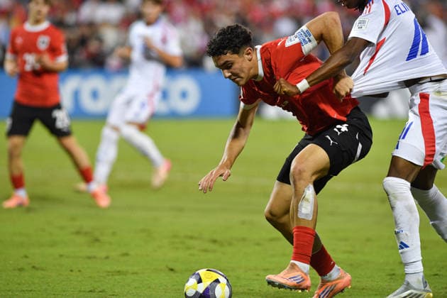 SOCCER - 2025 FIFA U17, U 17 World Cup DOHA,QATAR,24.NOV.25 - SOCCER - FIFA Under 17 World Cup Qatar 2025, Austria vs Italy. Image shows Jakob Pokorny (AUT).  GEPAxpictures xRanjithxKumar