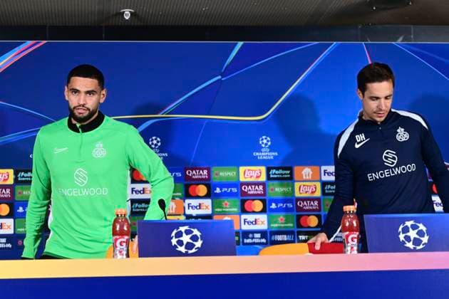 Galatasaray v Royale Union Saint-Gilloise - UEFA Champions League Media Activities 24 11 2025 ISTANBUL, TURKEY - NOVEMBER 24 : Zorgane Adem midfielder of Union Saint-Gilloise and Hubert David head coach of Union Saint-Gilloise during a press conference, PK, Pressekonferenz ahead of the UEFA Champions League 2025 26 League Phase MD5 match between Galatasaray and Royale Union Saint-Gilloise on November 24, 2025 in Istanbul, Turkey, 24 11 2025 Istanbul Turkey  Copyright: xPeterxDexVoechtx