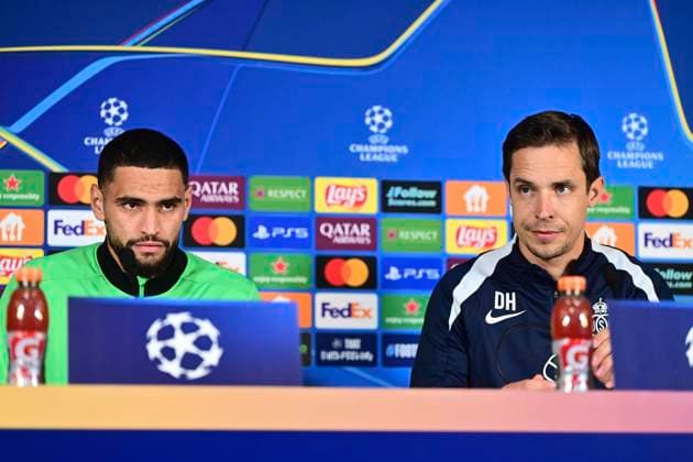 Galatasaray v Royale Union Saint-Gilloise - UEFA Champions League Media Activities 24 11 2025 ISTANBUL, TURKEY - NOVEMBER 24 : Zorgane Adem midfielder of Union Saint-Gilloise and Hubert David head coach of Union Saint-Gilloise talking to the press during a press conference, PK, Pressekonferenz ahead of the UEFA Champions League 2025 26 League Phase MD5 match between Galatasaray and Royale Union Saint-Gilloise on November 24, 2025 in Istanbul, Turkey, 24 11 2025 Istanbul Turkey  Copyright: xPeterxDexVoechtx
