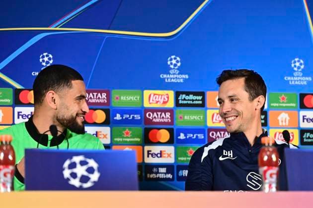 Galatasaray v Royale Union Saint-Gilloise - UEFA Champions League Media Activities 24 11 2025 ISTANBUL, TURKEY - NOVEMBER 24 : Zorgane Adem midfielder of Union Saint-Gilloise and Hubert David head coach of Union Saint-Gilloise talking to the press during a press conference, PK, Pressekonferenz ahead of the UEFA Champions League 2025 26 League Phase MD5 match between Galatasaray and Royale Union Saint-Gilloise on November 24, 2025 in Istanbul, Turkey, 24 11 2025 Istanbul Turkey  Copyright: xPeterxDexVoechtx