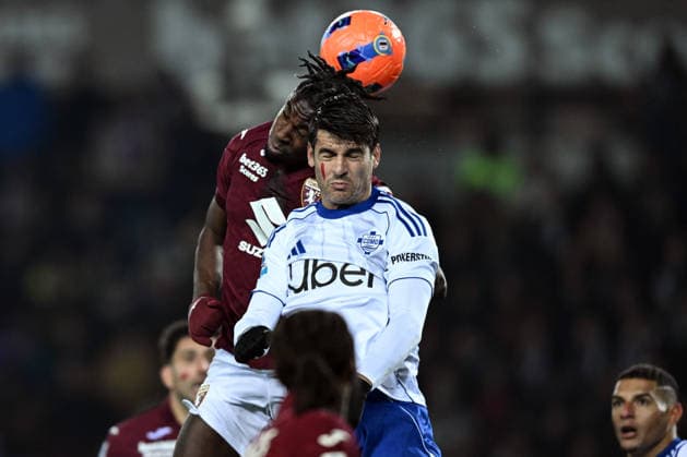 Db Torino 24 11 2025 - campionato di calcio serie A Torino-Como foto Daniele Buffa Image nella foto: Duvan Zapata-Alvaro Morata 