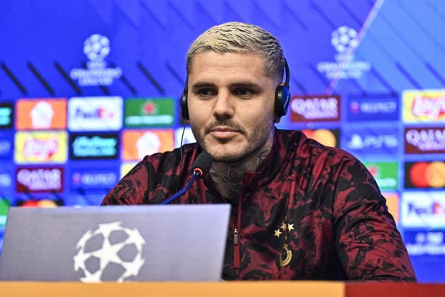 Galatasaray press conference, PK, Pressekonferenz ahead of UEFA Champions League match ISTANBUL, TURKIYE – NOVEMBER 24: Galatasaray forward Mauro Icardi speaks during a press conference at the Kemerburgaz Metin Oktay Facilities ahead of their UEFA Champions League week five match against Belgian side Union SG in Istanbul, Turkiye on November 24, 2025. Muhammed Enes Yildirim Anadolu Istanbul Turkey. Editorial use only. Please get in touch for any other usage.  Copyright: x2025xAnadoluxMuhammedxEnesxYildirimx