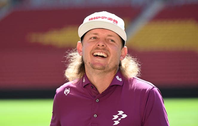 GOLF AUSTRALIAN PGA, Golf Herren PREVIEW, Golfer Cam Smith is seen talking to the media ahead of the 2025 Australian PGA Championship, at Suncorp Stadium, in Brisbane, Tuesday, November 25, 2025. ( BRISBANE QUEENSLAND AUSTRALIA  Copyright: xDARRENxENGLANDx 20251125185269734870