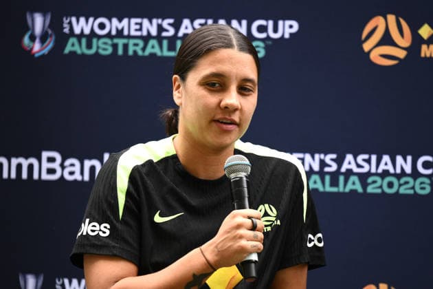 MATILDAS MEDIA CALL, Sam Kerr during a Matildas media opportunity at CommBank Stadium, in Sydney, Tuesday, November 25, 2025. ( NO ARCHIVING SYDNEY NEW SOUTH WALES AUSTRALIA  Copyright: xDANxHIMBRECHTSx 20251125121685470800