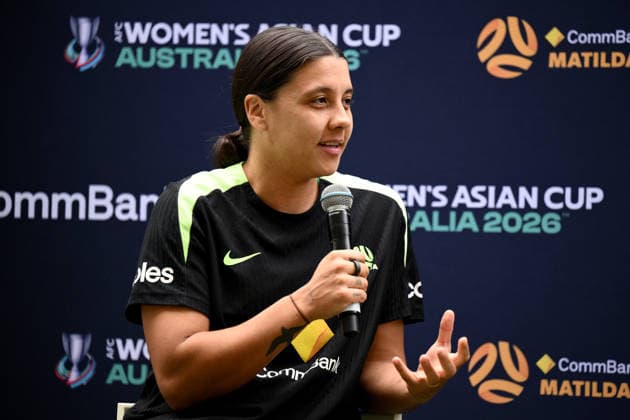 MATILDAS MEDIA CALL, Sam Kerr during a Matildas media opportunity at CommBank Stadium, in Sydney, Tuesday, November 25, 2025. ( NO ARCHIVING SYDNEY NEW SOUTH WALES AUSTRALIA  Copyright: xDANxHIMBRECHTSx 20251125132157655739