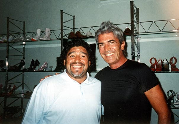 MORONI LAPRESSE CIVITANOVA MARCHE CALCIO DIEGO ARMANDO MARADONA CON CESARE PACIOTTI  Copyright: xx