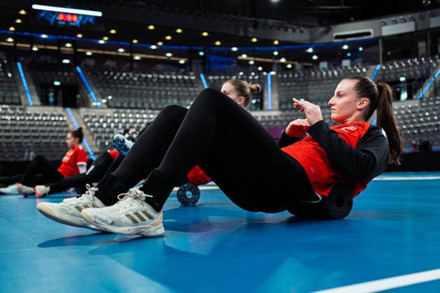 Handball, Frauen Deutschland - Training - Pressekonferenz Julia Maidhof (Deutschland) Stuttgart Porsche Arena Baden-Württemberg Deutschland