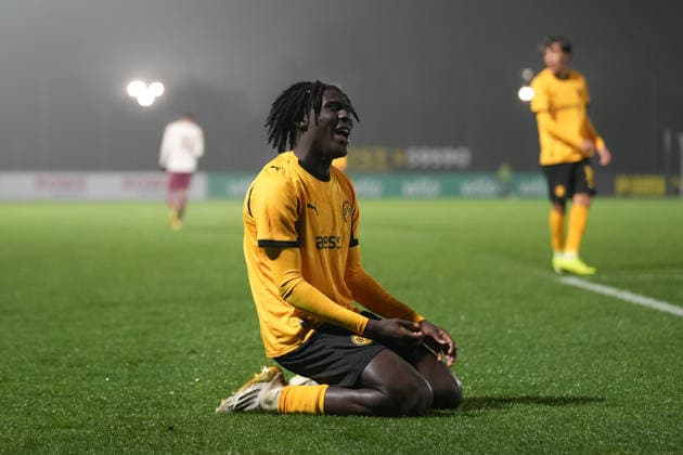 Dienstag, 25.11.2025 Saison 2025 2026 5. Spieltag UEFA Youth League im BVB Fußballpark Hohenbuschei, Dortmund, Germany. BV Borussia Dortmund U19 - Villarreal FC U19. Ousmane Diallo (BVB)