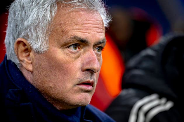 SL Benfica trainer Jose Mourinho during the match FOOTBALL - CHAMPIONS LEAGUE - AJAX vs BENFICA at the Johan Cruijff ArenA for the Champions League - League phase - Matchday 5 season 2025-2026 in AMSTERDAM, Netherlands on 25 November 2025, (photo by Stefan Koops EYE4images DeFodi Images)