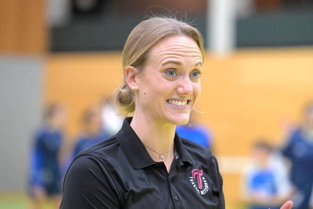 Miriam Hirsch (TusSies Metzingen, Trainerin) TusSies Metzingen vs. Brasilien, Handball, Testspiel, Saison 2025 2026, 25.11.2025 TusSies Metzingen vs. Brasilien, Handball, Testspiel, Saison 2025 2026, 25.11.2025 Holzgerlingen Copyright: xEibner-Pressefoto TobiasxBaurx EP_TBR