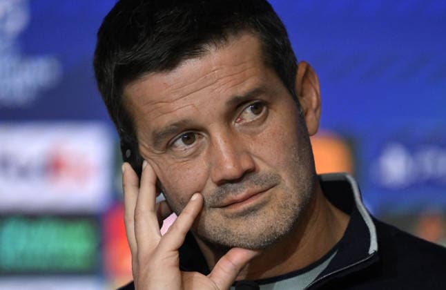Ahead of UEFA Champions League match - Atletico Madrid v Inter MADRID, SPAIN - NOVEMBER 25: Inter head coach Cristian Chivu (C) and team player Lautaro Martinez attend a press conference, PK, Pressekonferenz at the Riyadh Air Metropolitano Stadium ahead of the UEFA Champions League week 5 match against Atletico Madrid in Madrid, Spain, on November 25, 2025. Burak Akbulut Anadolu Madrid Spain. Editorial use only. Please get in touch for any other usage.  Copyright: x2025xAnadoluxBurakxAkbulutx